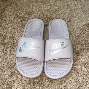 Light Pink Nike Benassi Slides